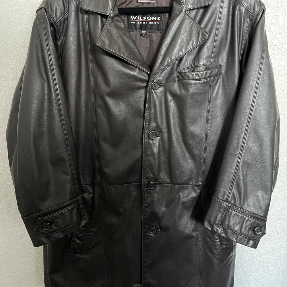 Men’s Black Wilson’s Leather Jacket Like New Removable Lining Size S